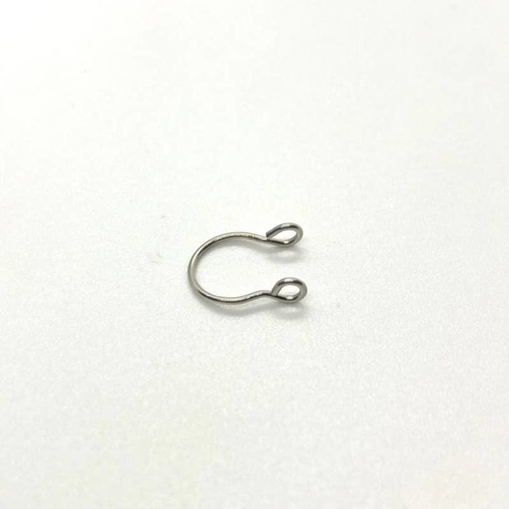 Silver Fake Septum Nose Ring Cuff Single - Picture 5 of 6